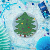 Vrolijk kerstpapier Borden Papieren Bordje (Feest)