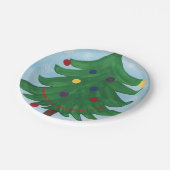 Vrolijk kerstpapier Borden Papieren Bordje (Gekanteld)