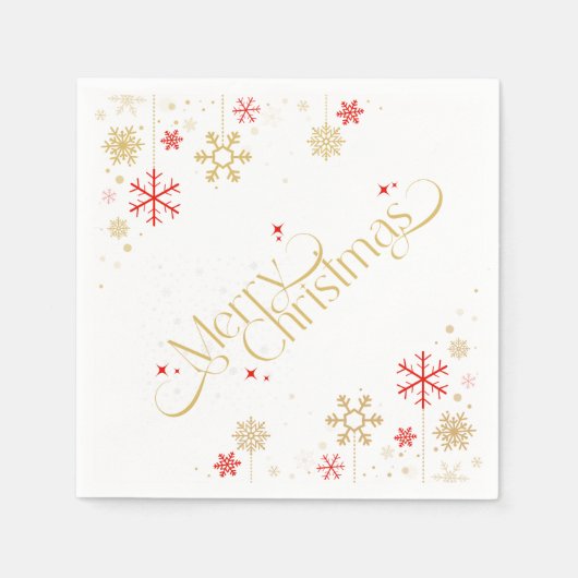 Vrolijk kerstpapier Napkin Servet (Voorkant)