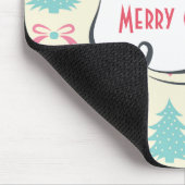 Vrolijk kerstpatroon met Trees Baubles & Bows Muismat (Hoek)