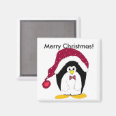 Vrolijk kerstpinguïn - magneet (Voorkant / Achterkant)