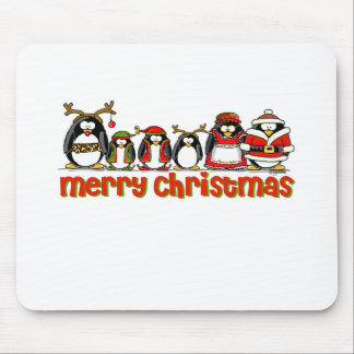 Vrolijk kerstpinguïns muismat