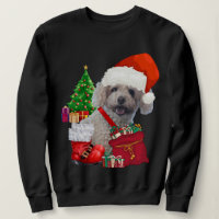 Vrolijk kerstpoedel sweatshirt