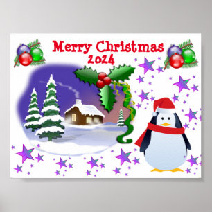 Vrolijk kerstPoster Poster