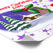 Vrolijk kerstPoster Poster (Hoek)