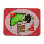 Vrolijk kerstpuppy magneet (Horizontaal)