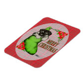 Vrolijk kerstpuppy magneet (Linkerzijde)