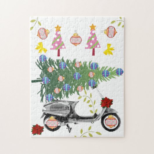 Vrolijk kerstrecro met Puzzle-kerstrecro Legpuzzel (Verticaal)