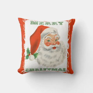 Vrolijk kerstrecro Santa Claus Kussen