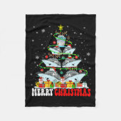 Vrolijk Kerstrendier Elf Santa Cruise Ships Xm Fleece Deken (Voorkant)