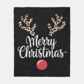 Vrolijk kerstrendier kerstcadeau fleece deken (Voorkant)