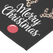 Vrolijk kerstrendier kerstcadeau korte tafelloper (Hoek)