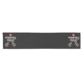 Vrolijk kerstrendier kerstcadeau korte tafelloper (Horizontaal)