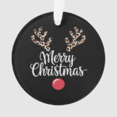 Vrolijk kerstrendier kerstcadeau ornament (voorkant)