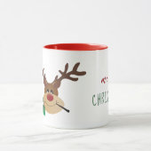 Vrolijk kerstrendier met mistletoe mok (Midden)