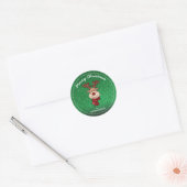 Vrolijk kerstrendier Sticker (Envelop)