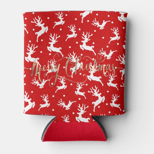 Vrolijk kerstrendierrood blikjeskoeler