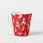 Vrolijk kerstrendierrood latte mok (Linkerhoek)