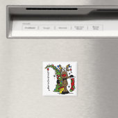 Vrolijk kerstrendiertje magneet (Insitu (Vaatwasser))