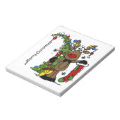 Vrolijk kerstrendiertje notitieblok (Gedraaid)