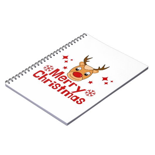 Vrolijk kerstrendiertje notitieboek (Linkerzijde)