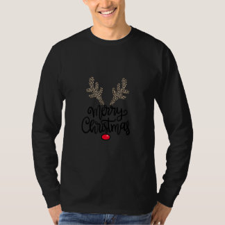 Vrolijk kerstrendiertje Pajama Boy Girl T-shirt
