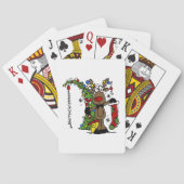 Vrolijk kerstrendiertje speelkaarten (Achterkant)