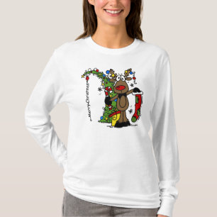 Vrolijk kerstrendiertje t-shirt