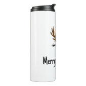 Vrolijk kerstrendiertje thermosbeker (Gedraaid links)