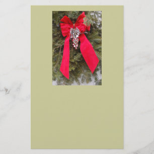 Vrolijk kerstrood Bow Briefpapier