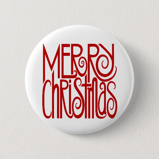 Vrolijk kerstrood Button (Voorkant)