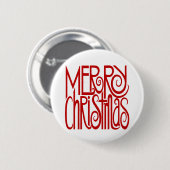 Vrolijk kerstrood Button (Voorkant /achterkant)