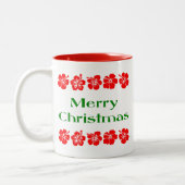 Vrolijk kerstrood Hibiscus Hawaiian Mok (Links)