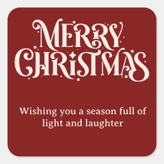 Vrolijk kerstrood Kerst sticker (Voorkant)