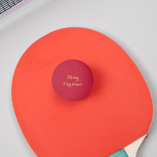 Vrolijk kerstrood kerstfeest met tafels Tennis Bee Pingpongballen
