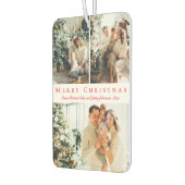 Vrolijk Kerstrood Script 3 Foto's Vakantie Modern Luchtverfrisser (Links)