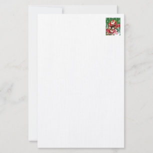 Vrolijk kerstrood wit briefpapier