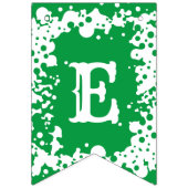 Vrolijk kerstrood wit gebarsten vlaggetjes (Tweede vlag)