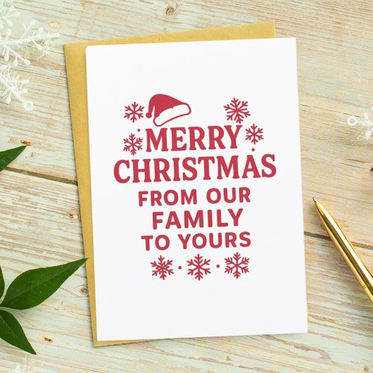 Vrolijk Kerstrood wit moderne fotokaart Feestdagenkaart