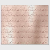 Vrolijk kerstRoos Gold Glitter Script Elegant1 Cadeaupapier (Vlak)