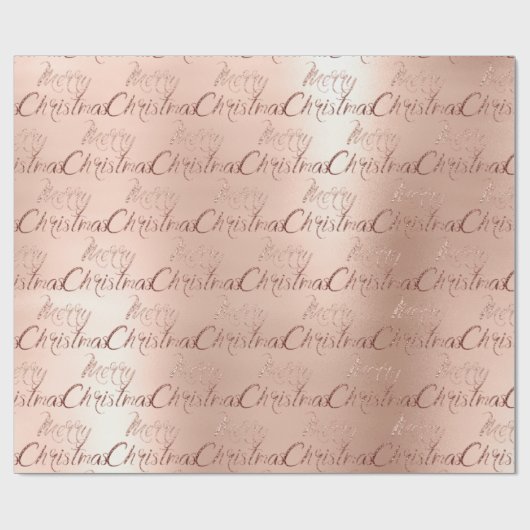 Vrolijk kerstRoos Gold Glitter Script Elegant1 Cadeaupapier (Vlak)