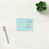 Vrolijk kerstroze flamingo met palmboom post-it® notes (Kantoor)