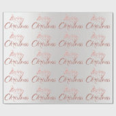 Vrolijk kerstroze roze roodbruin Glitter Blush Gre Cadeaupapier (Vlak)