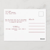 Vrolijk Kerstscript 4 Foto Red Holly Briefkaart (Achterkant)