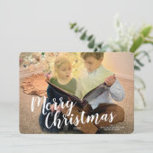 Vrolijk kerstscript Custom Kaart (Staand voorkant)