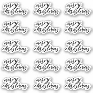 Vrolijk kerstscript Happy Mail Gift Decoration Sticker