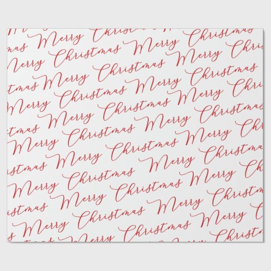 Vrolijk kerstscript inpakpapier (Vlak)