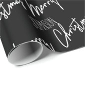 Vrolijk kerstscript met de naam Nordic Cousy Cadeaupapier (Rol Hoek)