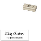 Vrolijk kerstscript met naam Tekst Sjabloon Rubberstempel (Gestempeld)