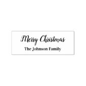 Vrolijk kerstscript met naam Tekst Sjabloon Rubberstempel (Afrduk)